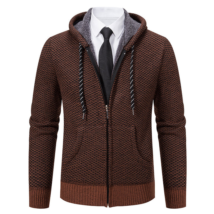 Herren stylische Kapuzenjacke mit weichem Innenfutter und eleganten Akzenten Drune