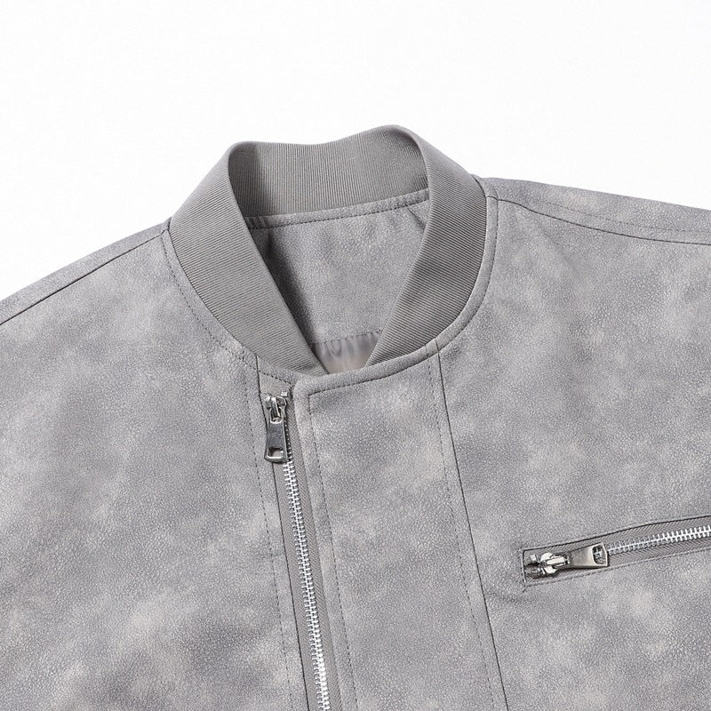 Herren Oversize Bomberjacke im Utility-Look mit Ärmeltasche, Rippbündchen & verdecktem Reißverschluss Drune