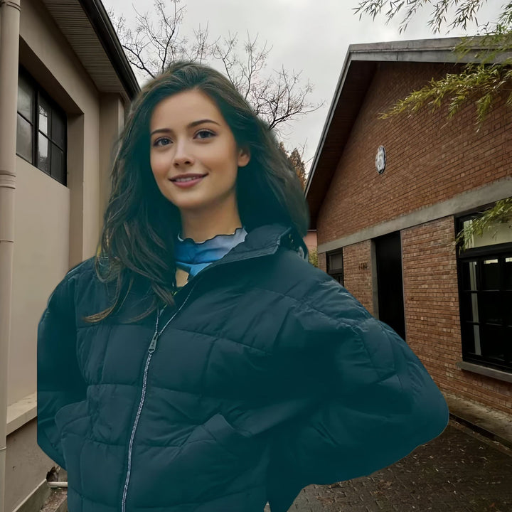 Damen Steppjacke mit hohem Kragen und praktischem Reißverschluss Drune