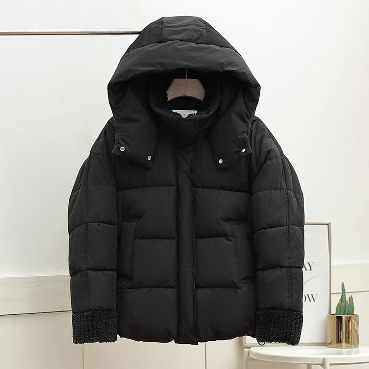 Damen Wattierte Freizeitjacke mit hohem Kragen und modischen Strickdetails Drune