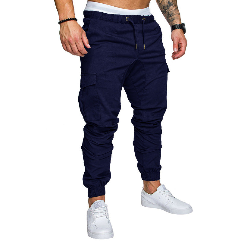 Herren Tapered Cargo-Jogger mit elastischem Bund, Kordelzug und Beuteltaschen Drune