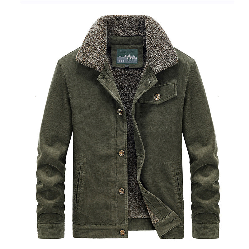 Herren Lässige Flanelljacke mit Warmfutter Drune
