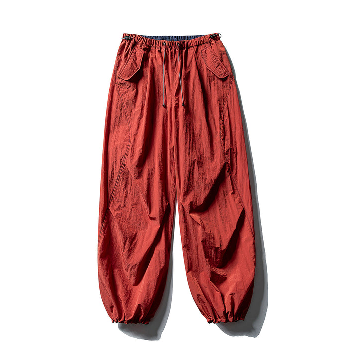 Unisex Weite Utility-Hose mit Ballon‑Silhouette, elastischem Tunnelzugbund und Bündchen Drune