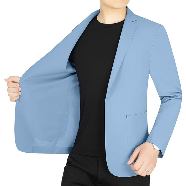 Herren Slim-Fit Jersey-Blazer ohne Innenfutter mit Stretchkomfort für Reise und Business Drune