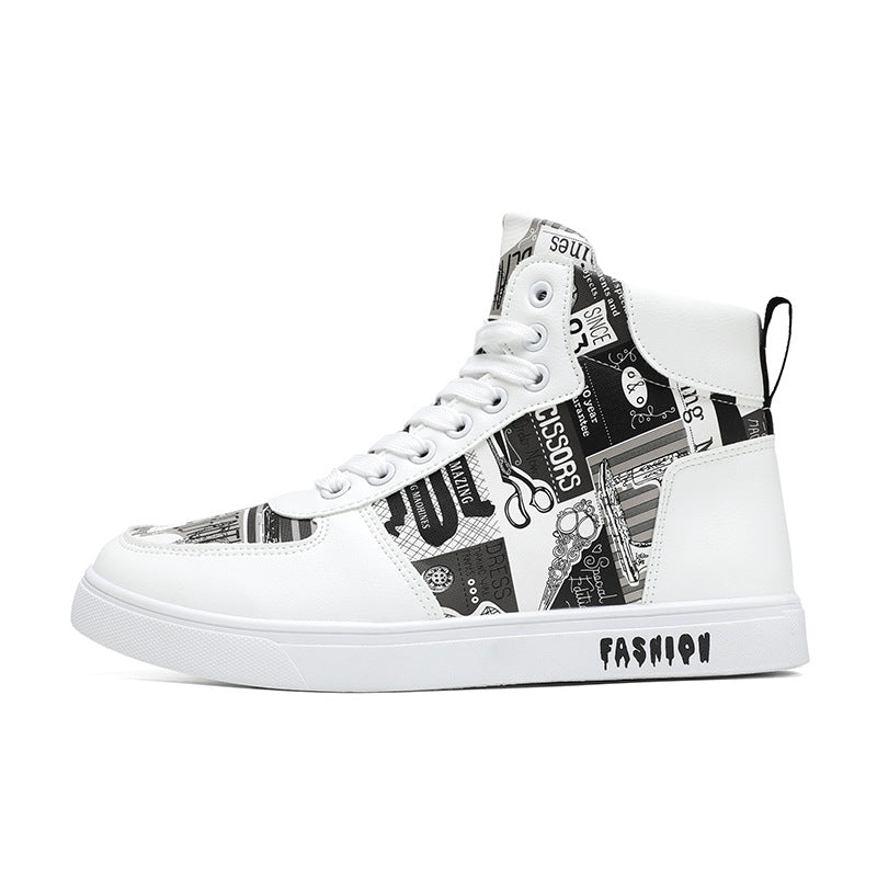 Herren Modische High-Top Sneakers mit einzigartigem Grafikdesign Drune