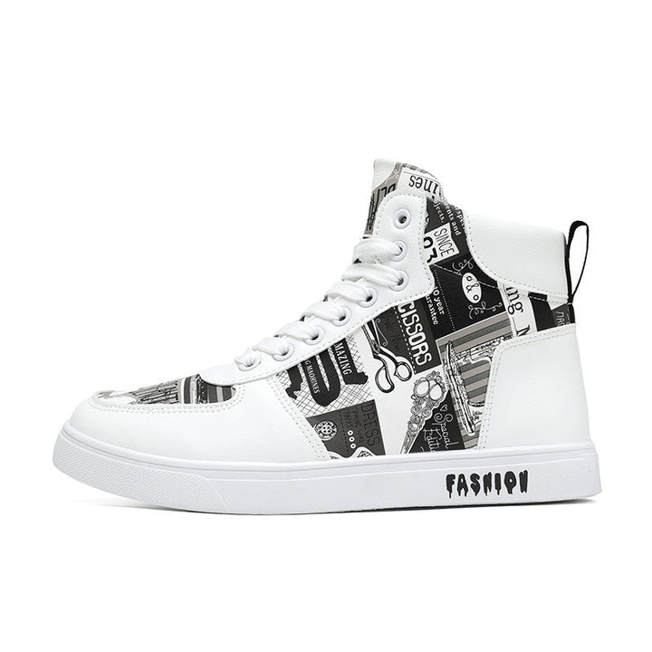 Herren Modische High-Top Sneakers mit einzigartigem Grafikdesign Drune