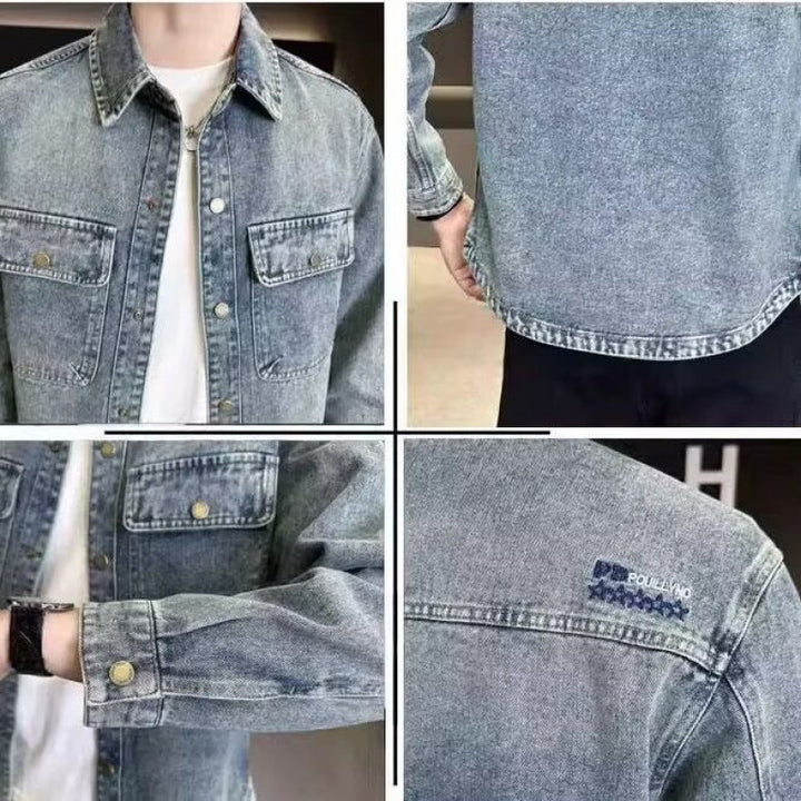 Herren Denim Überhemd Drune 1787799486