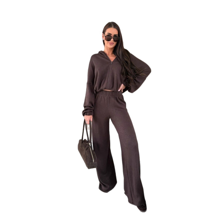 Damen Loungewear-Anzug mit weitem Schnitt und modernem Hoodie Drune