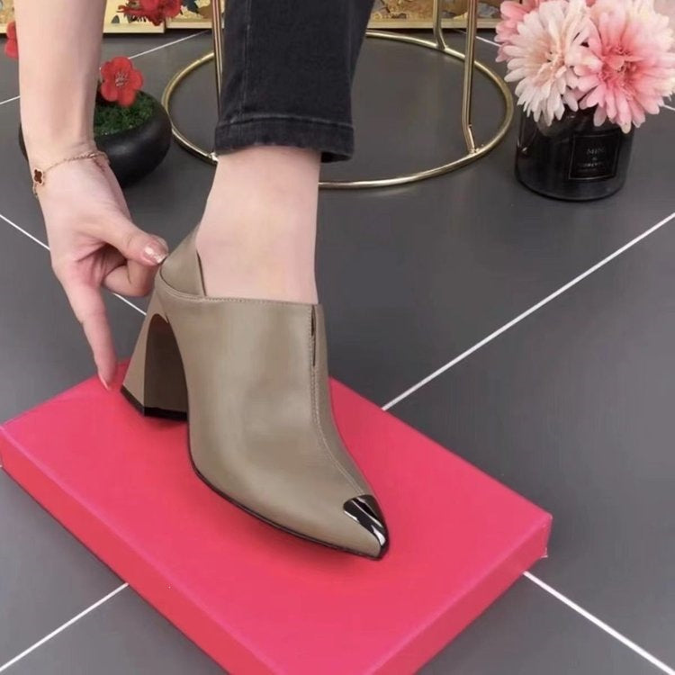 Damen Chunky Absatz Mules Drune