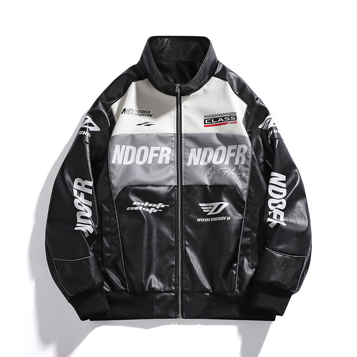 Herren Sportliche Kunstlederjacke Drune