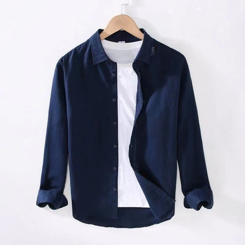 Herren lässige Baumwollbluse mit modernem Schnitt und praktischen Details Drune