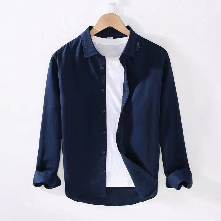 Herren lässige Baumwollbluse mit modernem Schnitt und praktischen Details Drune