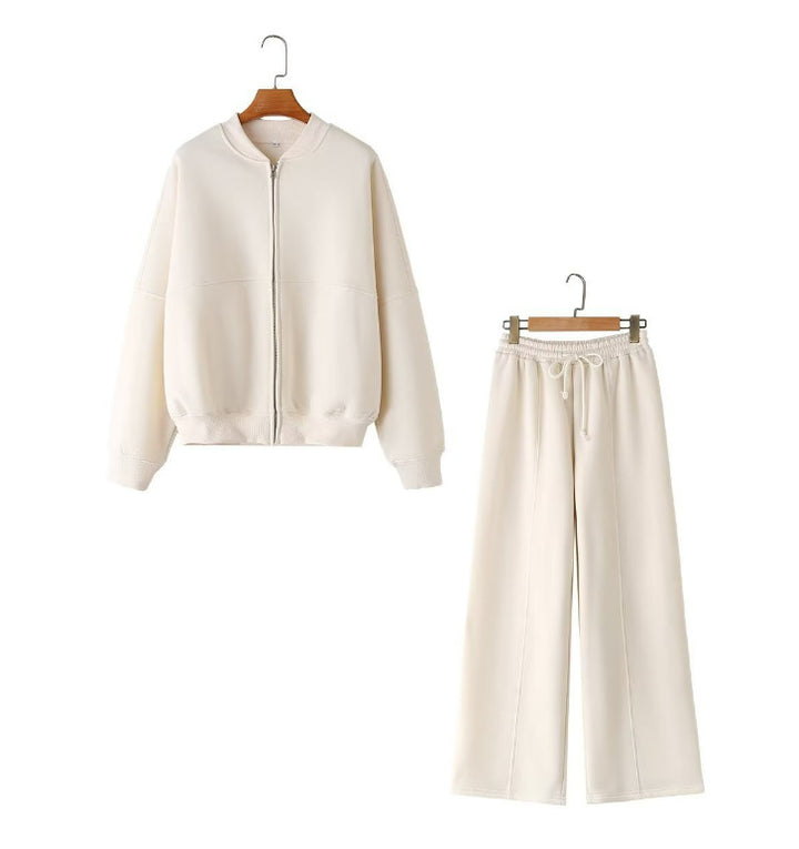Damen 300+ minimalistische Oversize‑Bomberjacke mit durchgehendem Reißverschluss und gerippten Bündchen Drune