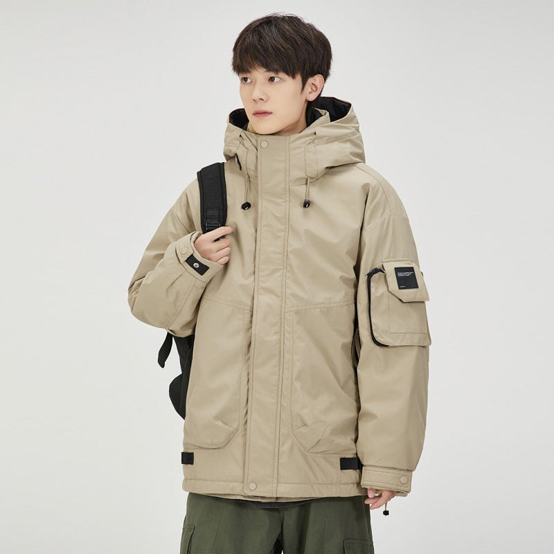 Herren Multifunktionale wetterfeste Parka mit Kapuze Drune