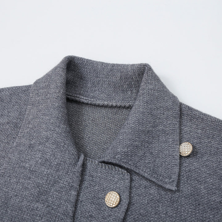 Damen Kurzer Blouson‑Mantel im Cocoon‑Schnitt mit asymmetrischem Schalkragen und Taillengürtel Drune