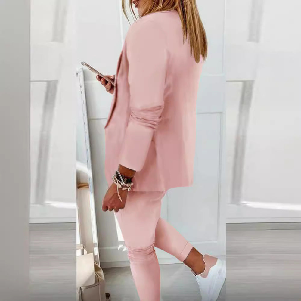Damen Elegantes Zweiteiliges Blazer-Jogginganzug Drune