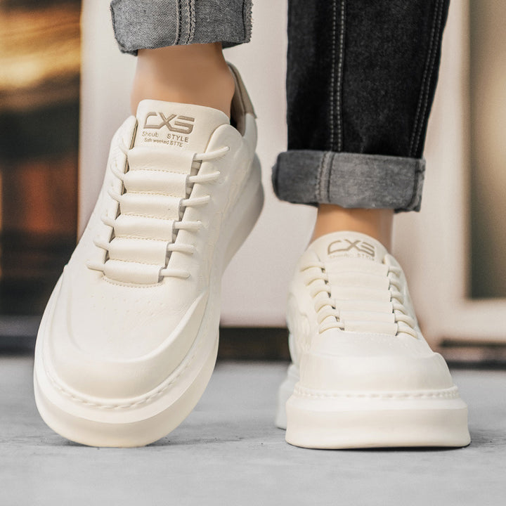 Herren Voluminöse Low-Top Plateau-Sneaker mit geprägter Wabenstruktur Drune