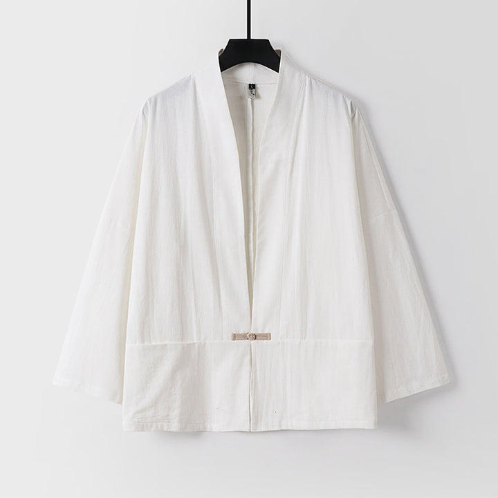 Damen Leichte Kimono-Jacke aus Baumwollmix mit lockerer Passform Drune