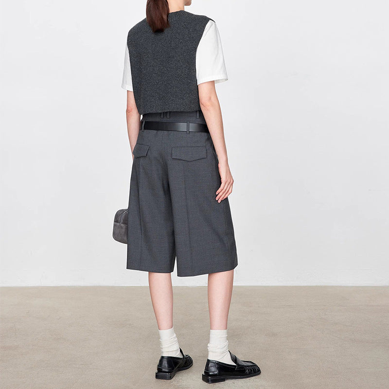 Damen Modische und lässige Kurzjacke mit weitem Schnitt Drune