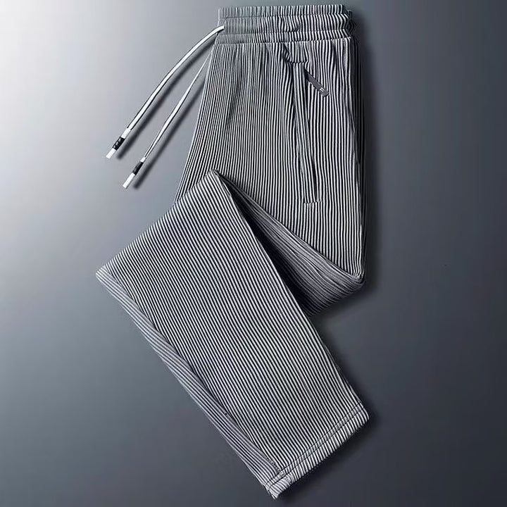 Herren Sportliche Zip-Hose mit Streifen Drune