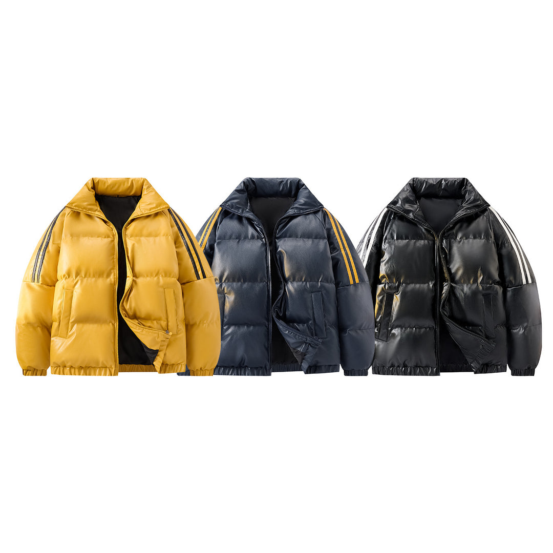 Herren Wattierte Steppjacke im Oversize-Sportlook mit Kontraststreifen an den Ärmeln Drune
