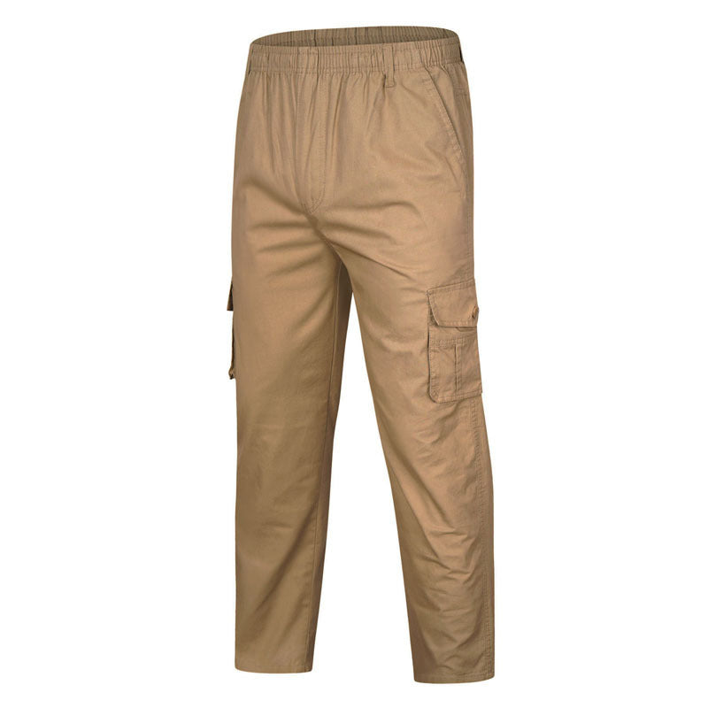 Herren locker sitzende Cargo‑Hose mit elastischem Bund und Mehrfach‑Taschen Drune