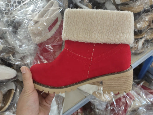 Damen Stiefeletten mit gefüttertem Schaft und rutschfester Sohle Drune