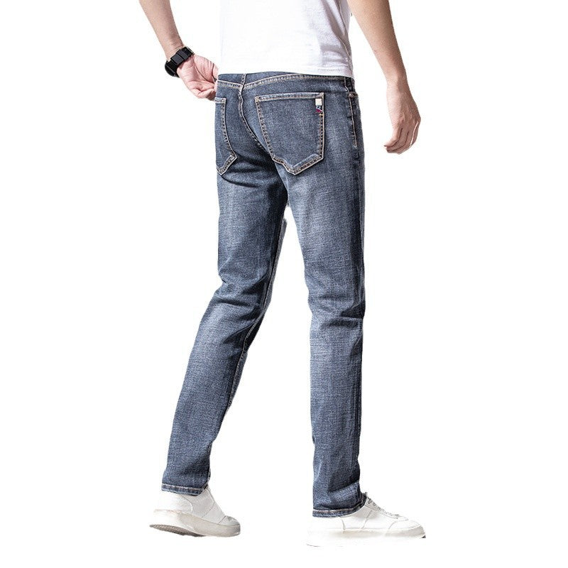 Herren Slim‑Straight Stretchjeans mit leichter Used‑Optik Drune