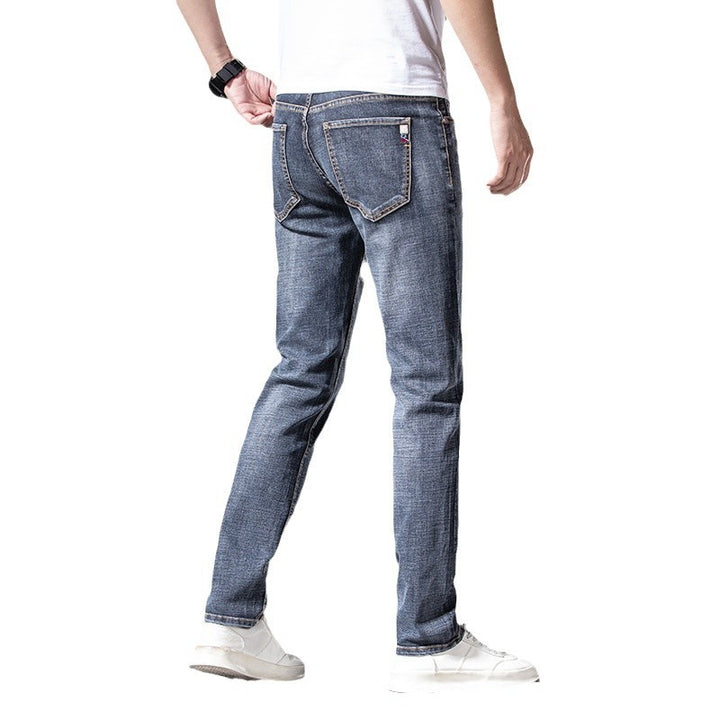 Herren Slim‑Straight Stretchjeans mit leichter Used‑Optik Drune