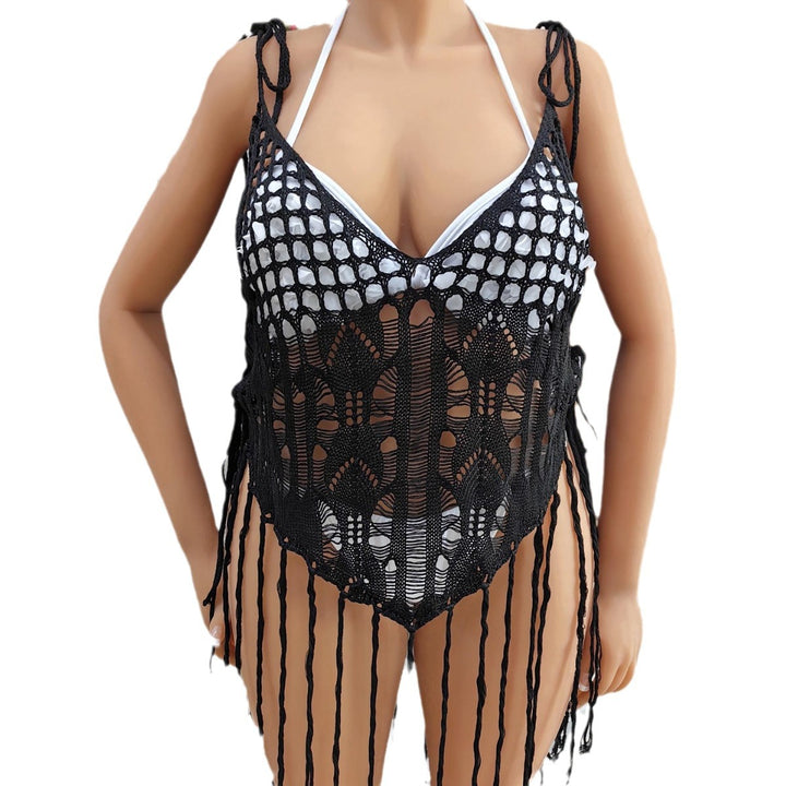Damen Häkel-Bikinioberteil mit fransigen Details Drune