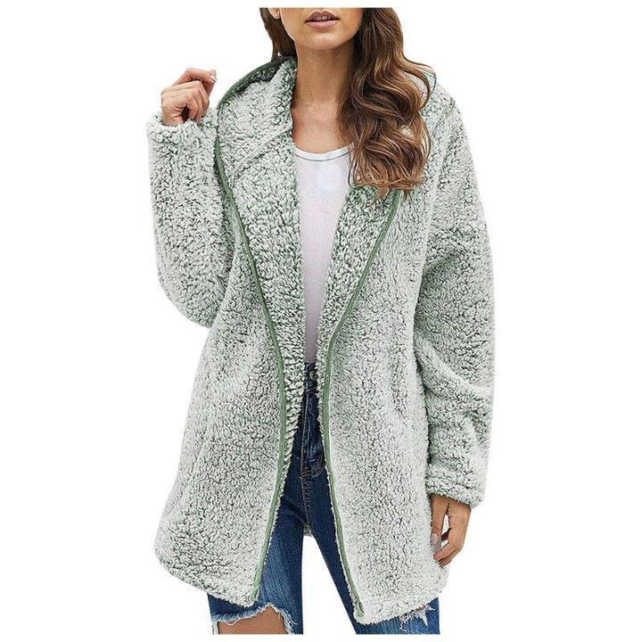 Damen kuschelige Fleecejacke mit weitem Schnitt und hochwertiger Verarbeitung Drune