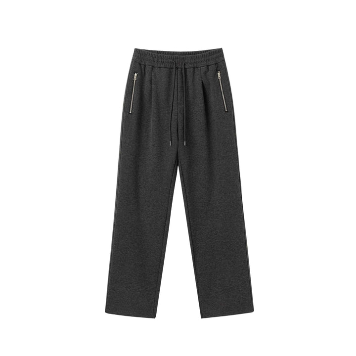 Unisex Locker geschnittene Jogginghose mit elastischem Bund und Reißverschlusstaschen Drune