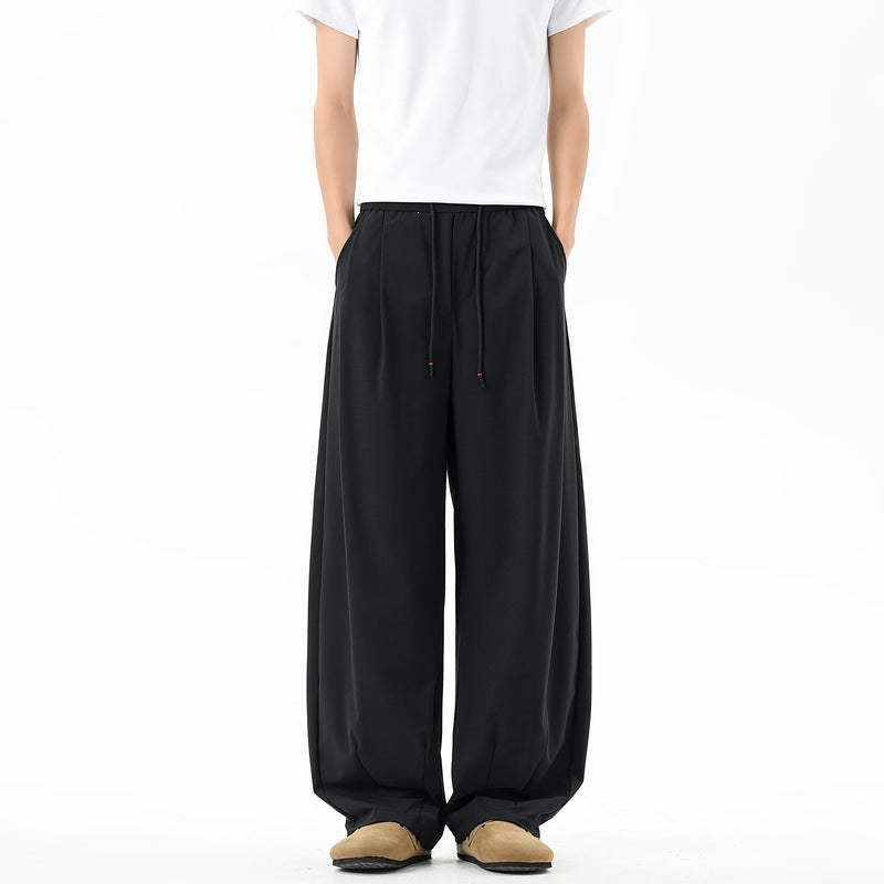 Damen Extraweite Palazzo‑Hose im Oversize‑Baggy‑Schnitt mit Elastbund & Tunnelzug Drune