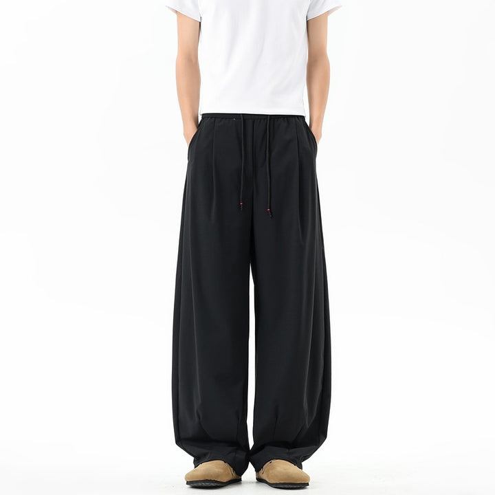 Damen Extraweite Palazzo‑Hose im Oversize‑Baggy‑Schnitt mit Elastbund & Tunnelzug Drune