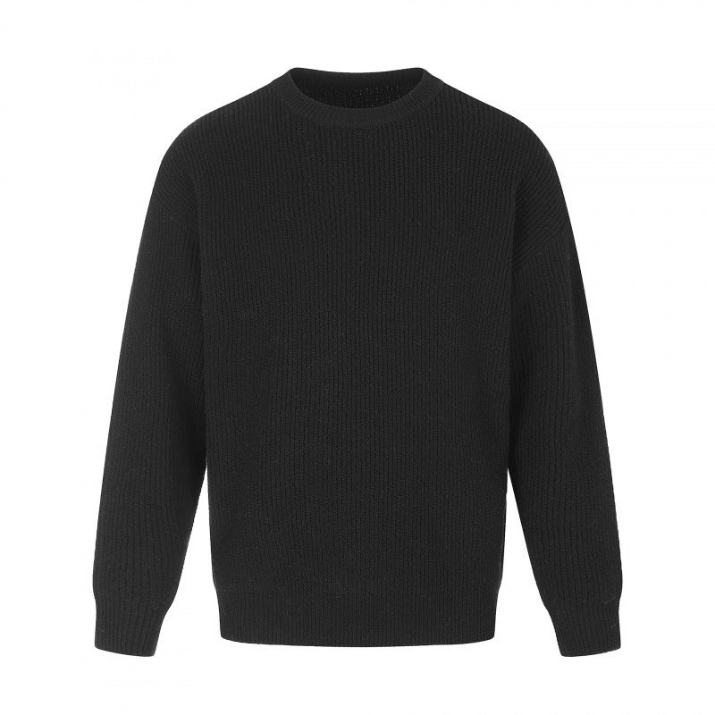 Unisex Weicher Oversize-Ribstrickpullover mit Relaxed-Schnitt und tonaler Struktur Drune