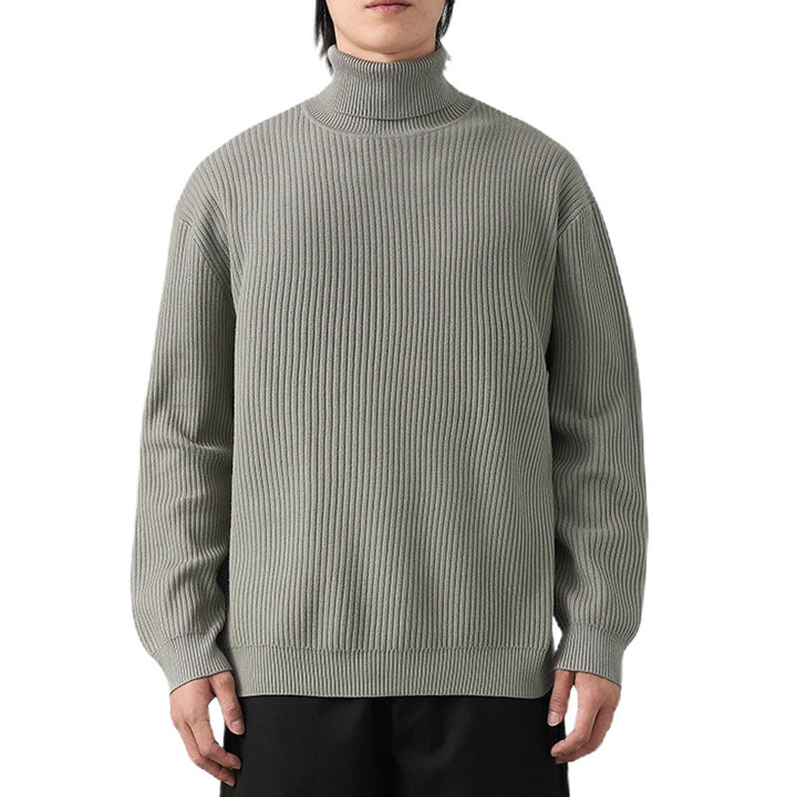 Herren Grobstrickpullover mit Stehkragen Drune