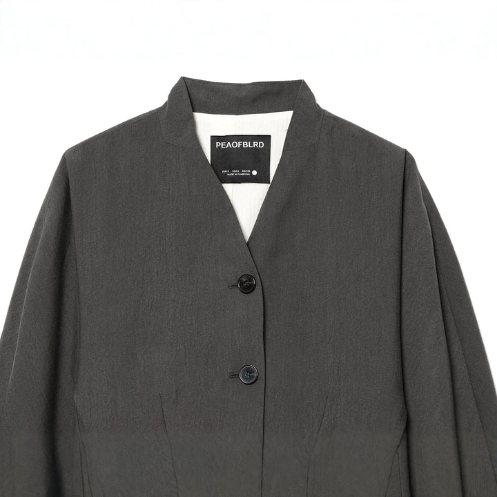 Damen nan taillierter Cropped-Blazer mit V-Ausschnitt, entwurfsnahtiger Formgebung und dreiknopfverschluss Drune