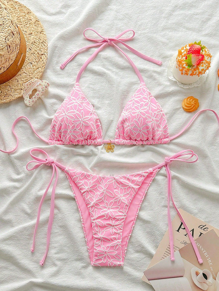 Damen Bikinitop und Spitzen-Bikiniunterteil Drune