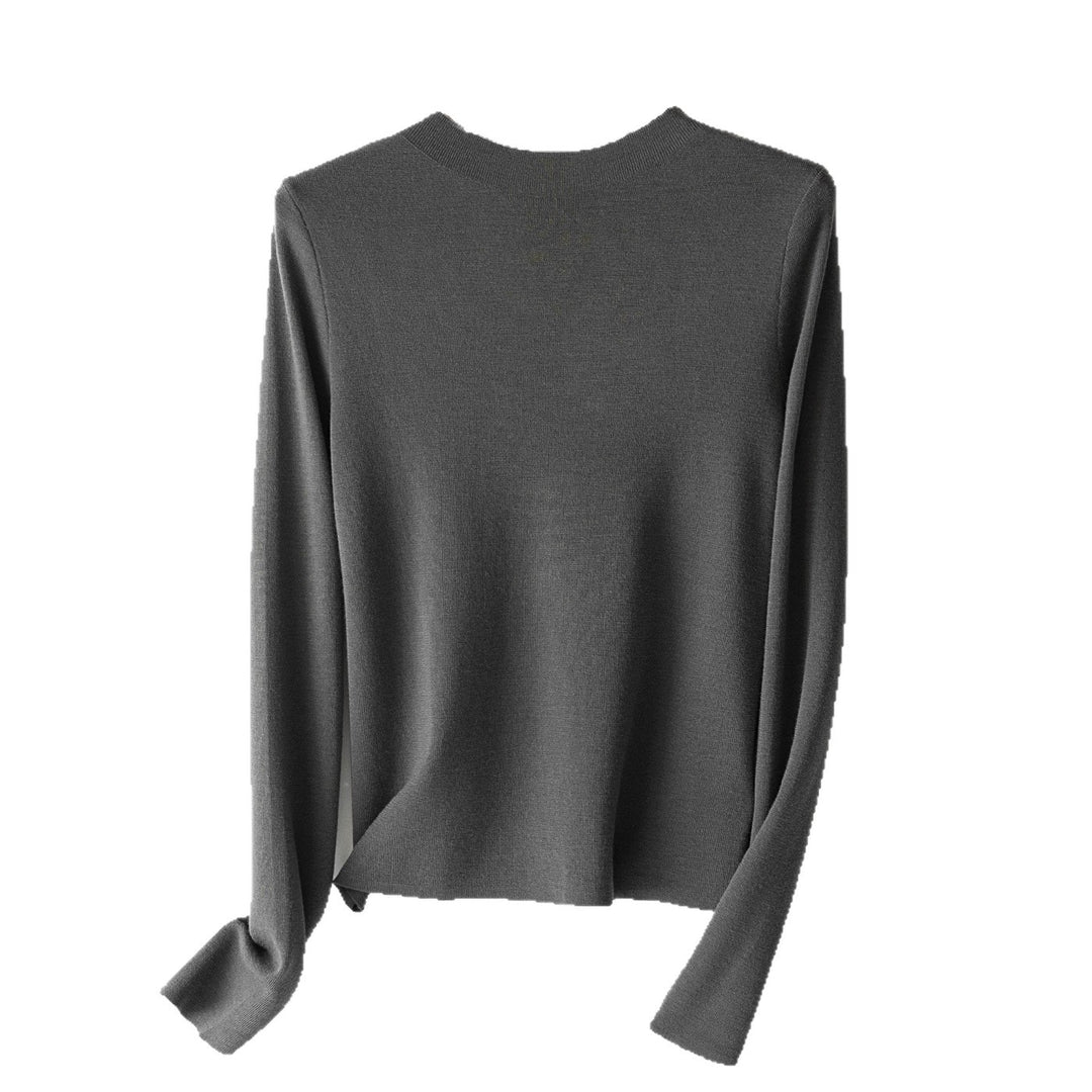 Damen Feinstrick-Pullover mit kurzem Stehkragen und schmaler Silhouette Drune