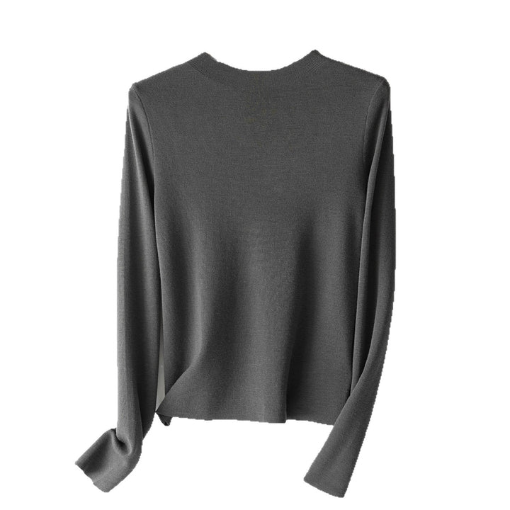 Damen Feinstrick-Pullover mit kurzem Stehkragen und schmaler Silhouette Drune