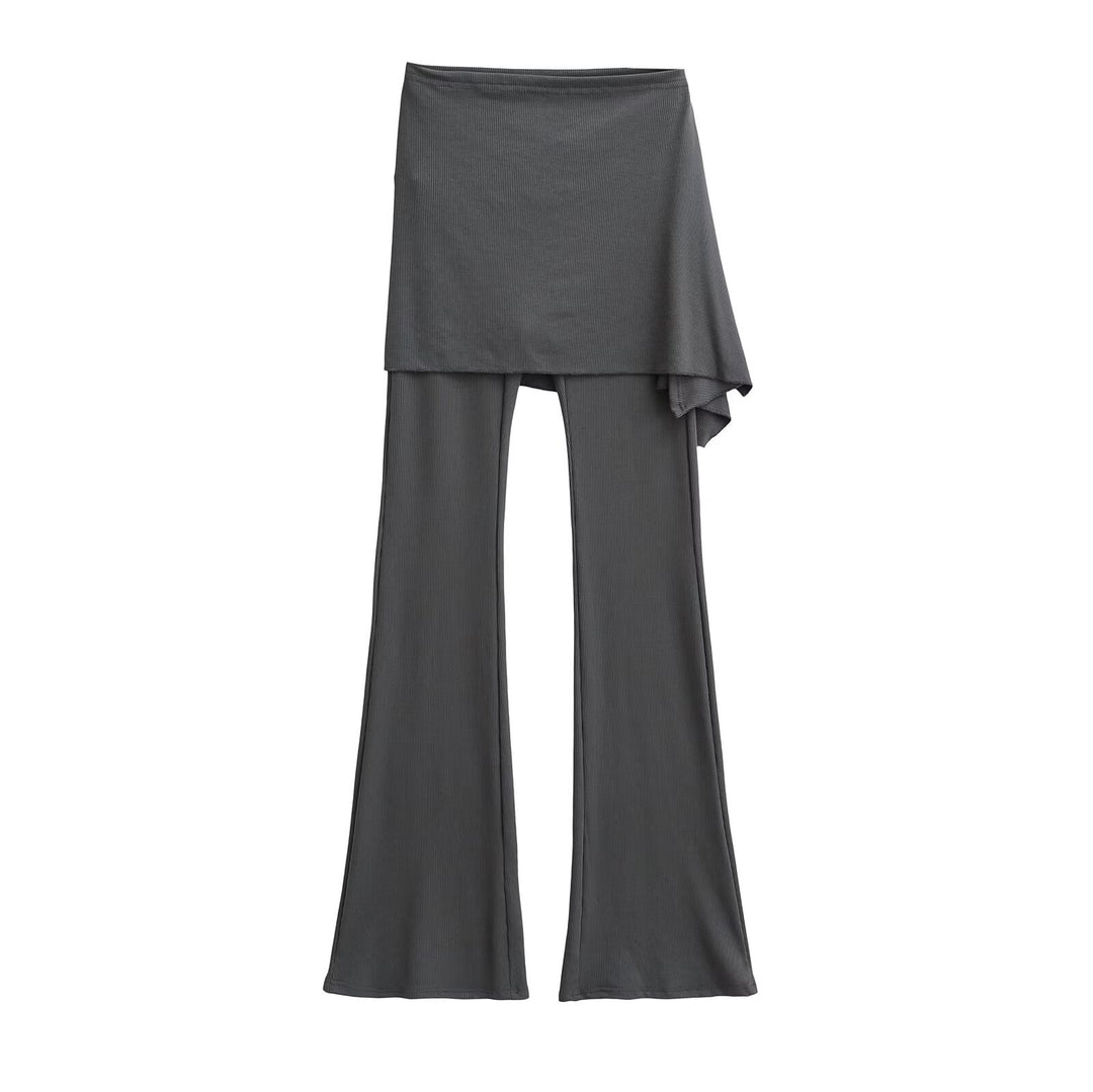 Damen Flared Pants mit asymmetrischem Überwurf Drune