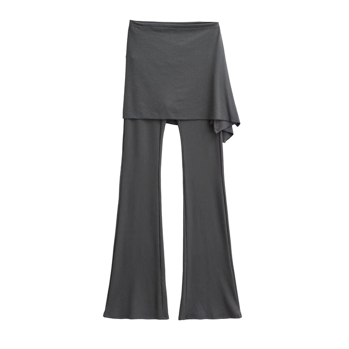 Damen Flared Pants mit asymmetrischem Überwurf Drune