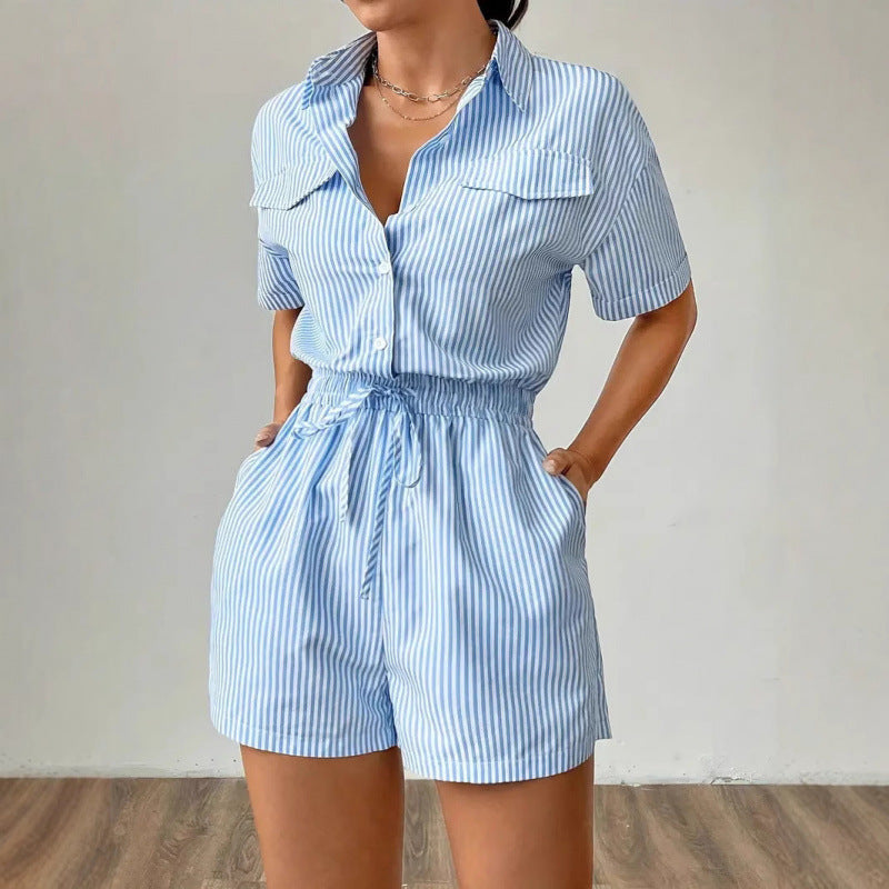 Damen Kurzoverall mit taillierter Passform und praktischen Taschen Drune