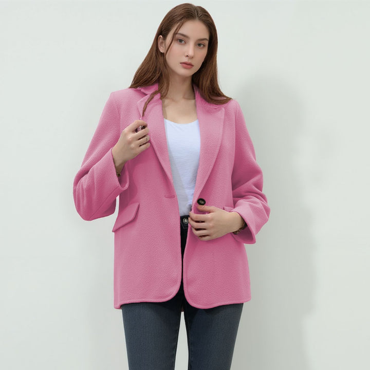 Damen elegante Blazerjacke mit strukturierter Oberfläche und schickem Schnitt Drune