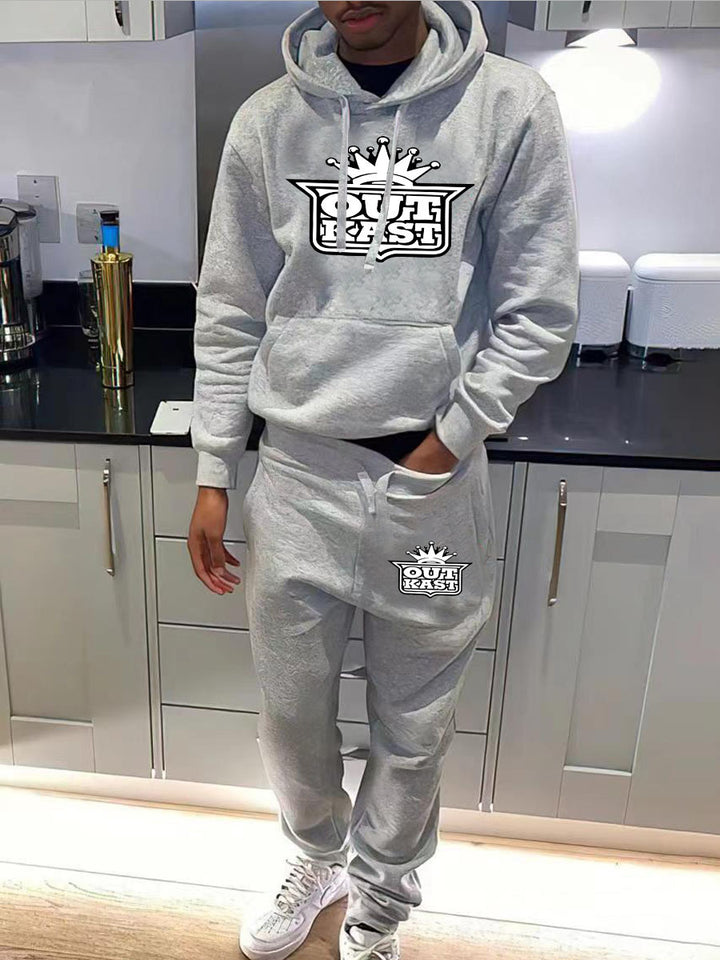 Herren Jogginganzug mit Hoodie und bequemen Sweatpants Drune