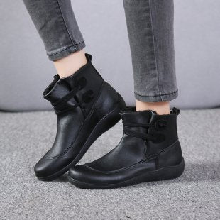 Damen Modische Winterstiefeletten mit praktischer Schnürung und rutschfester Sohle Drune