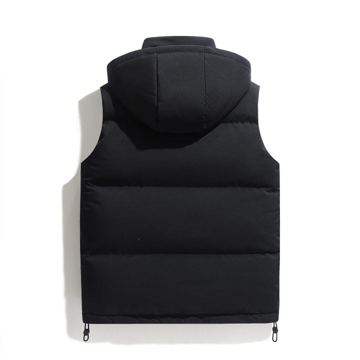 Herren Leichte Pufferweste mit abnehmbarer Kapuze, Thermoisolierung & Utility-Taschen Drune