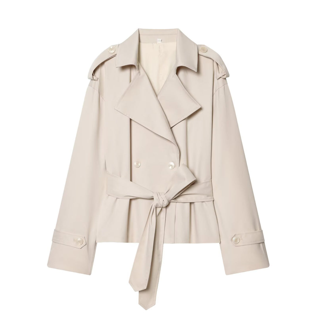 Damen Leichte wattierte Windjacke mit Stehkragen und Polka‑Dot‑Print Drune