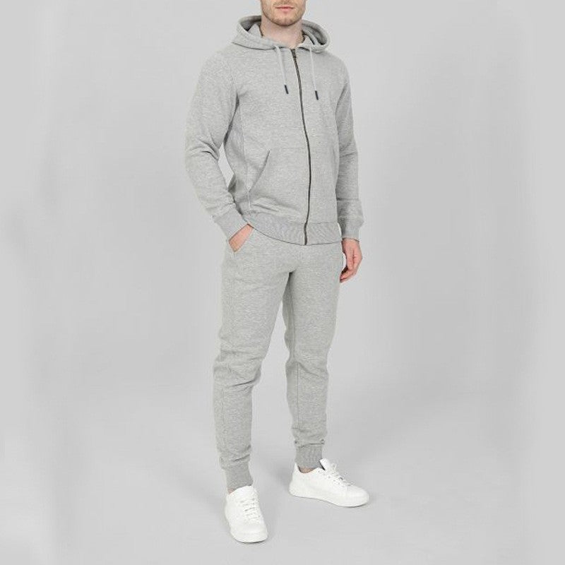 Herren Sportliches Jogginganzug-Set mit praktischen Taschen und hohem Kragen Drune
