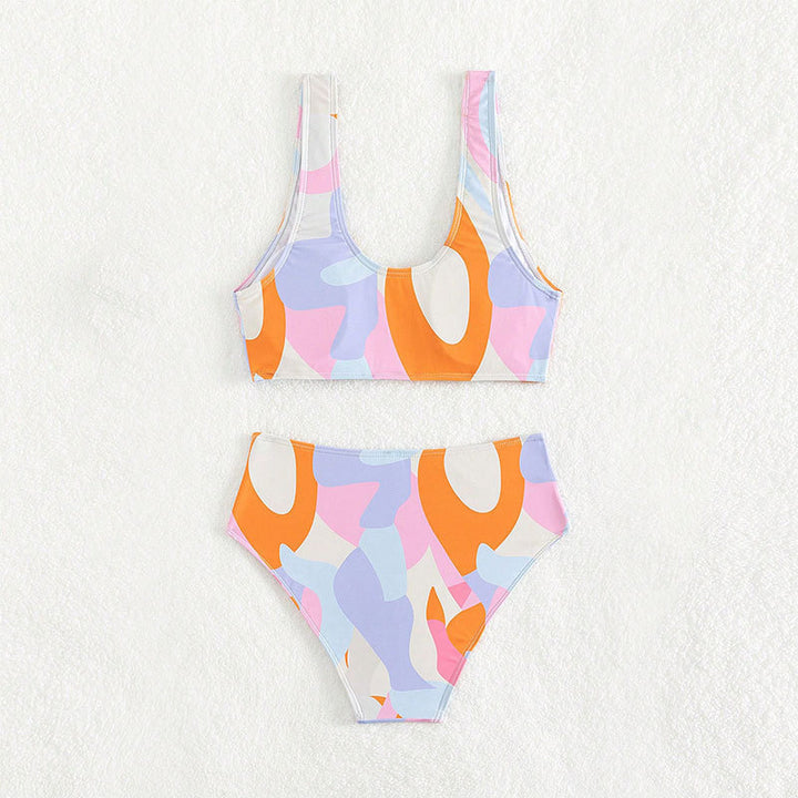 Damen Bikini-Set mit modischem V-Ausschnitt und elegantem Strukturdesign Drune